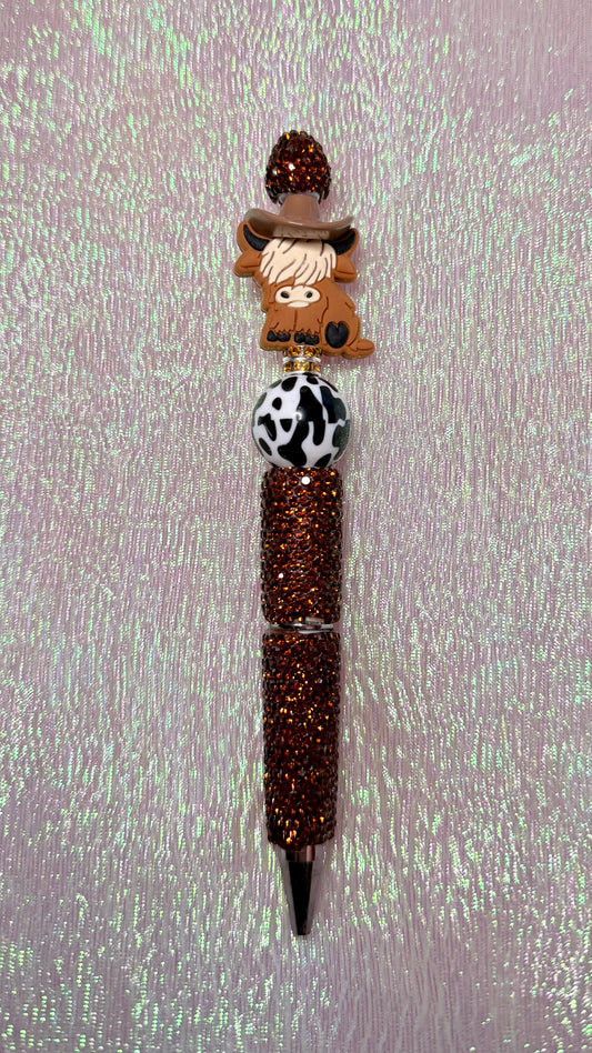 Cow beaded pen