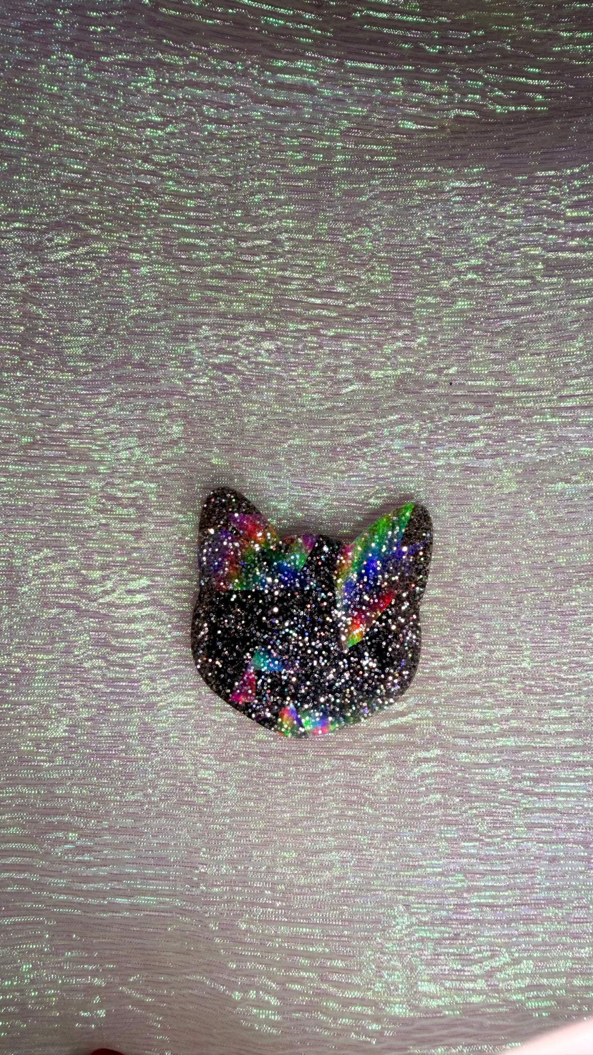 Holographic cat phone grip *DEFECTS*