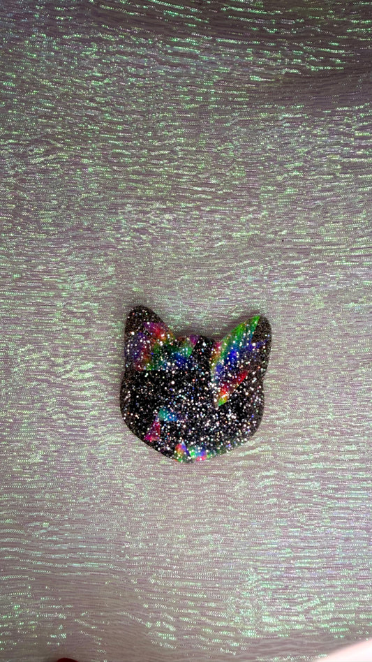 Holographic cat phone grip *DEFECTS*
