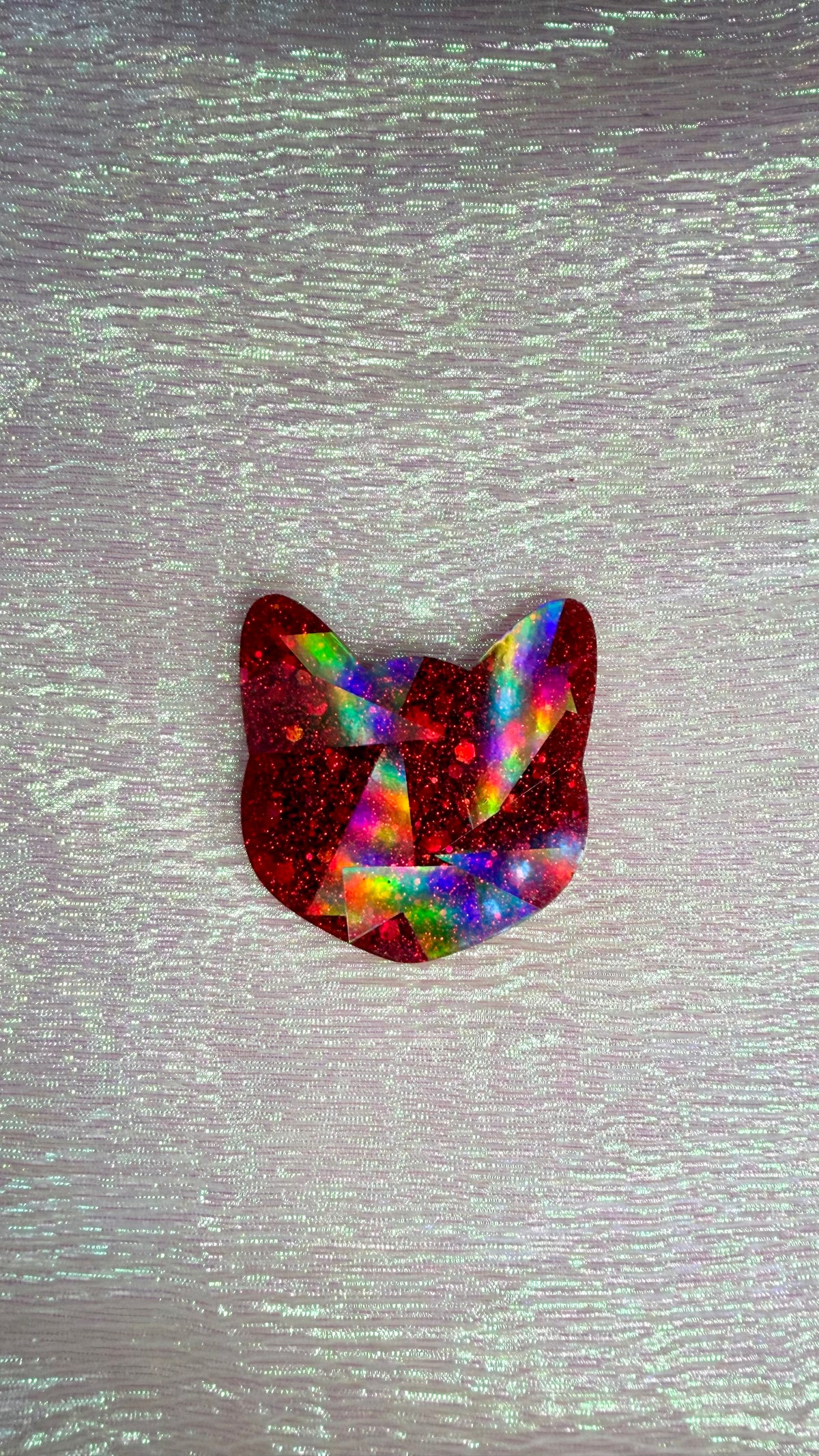 Holographic cat phone grip *DEFECTS*