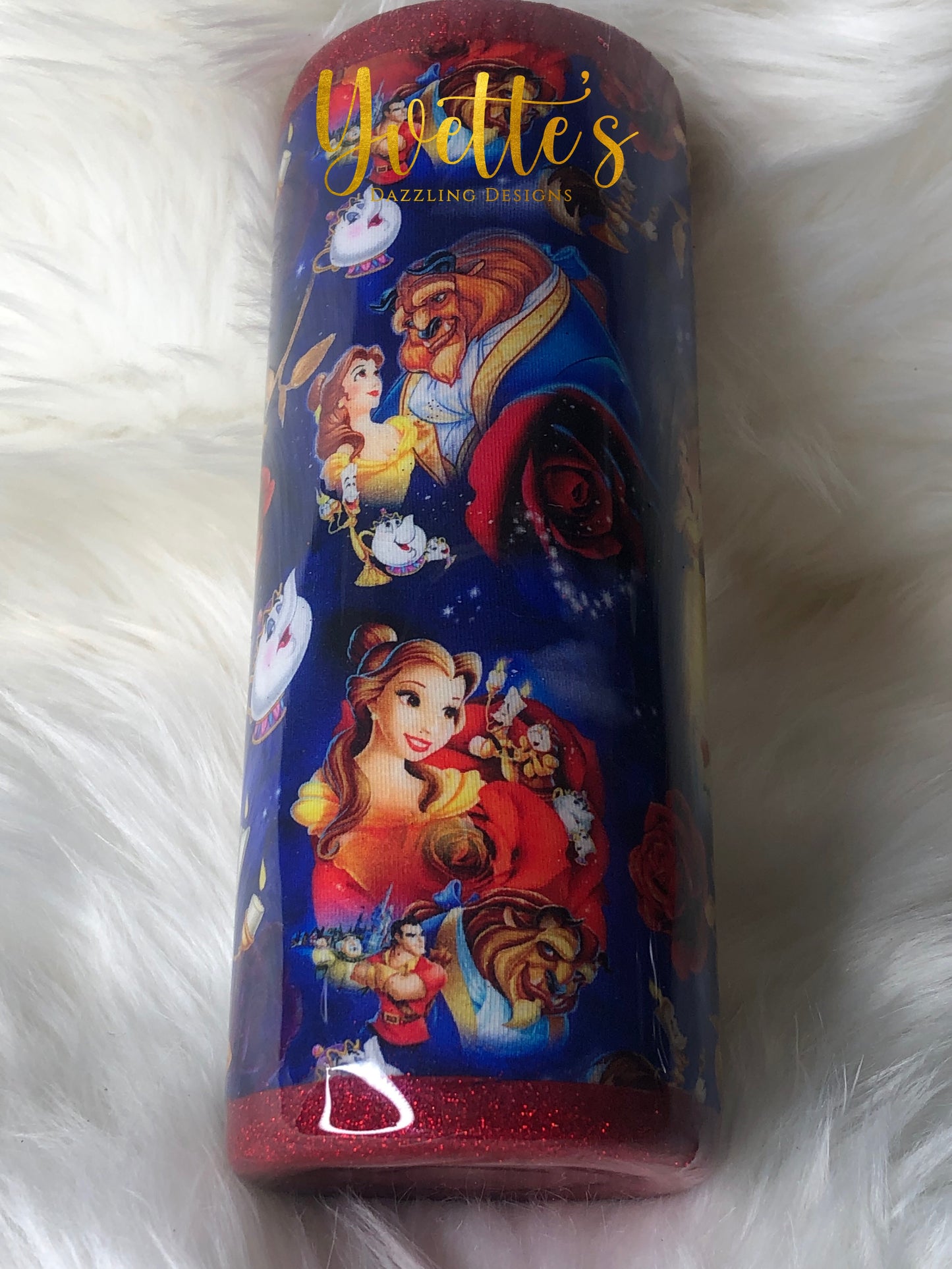 Custom Fabric and Glitter Tumbler