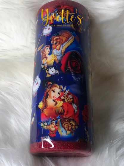 Custom Fabric and Glitter Tumbler